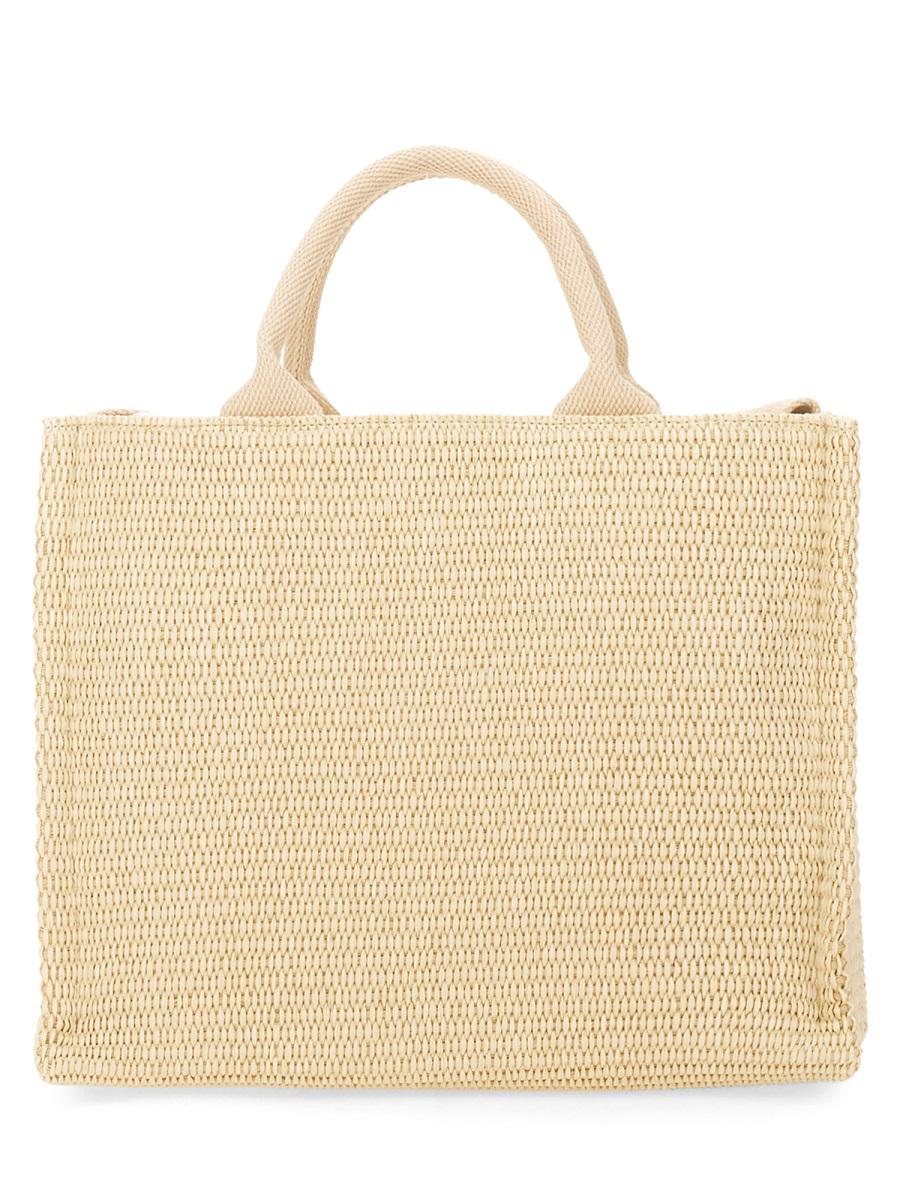 Marni Raffia Effect Fabric Small Tote Bag