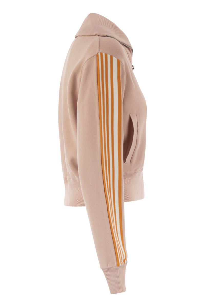 Autry Knitted Tennis-Style Zip Sweatshirt