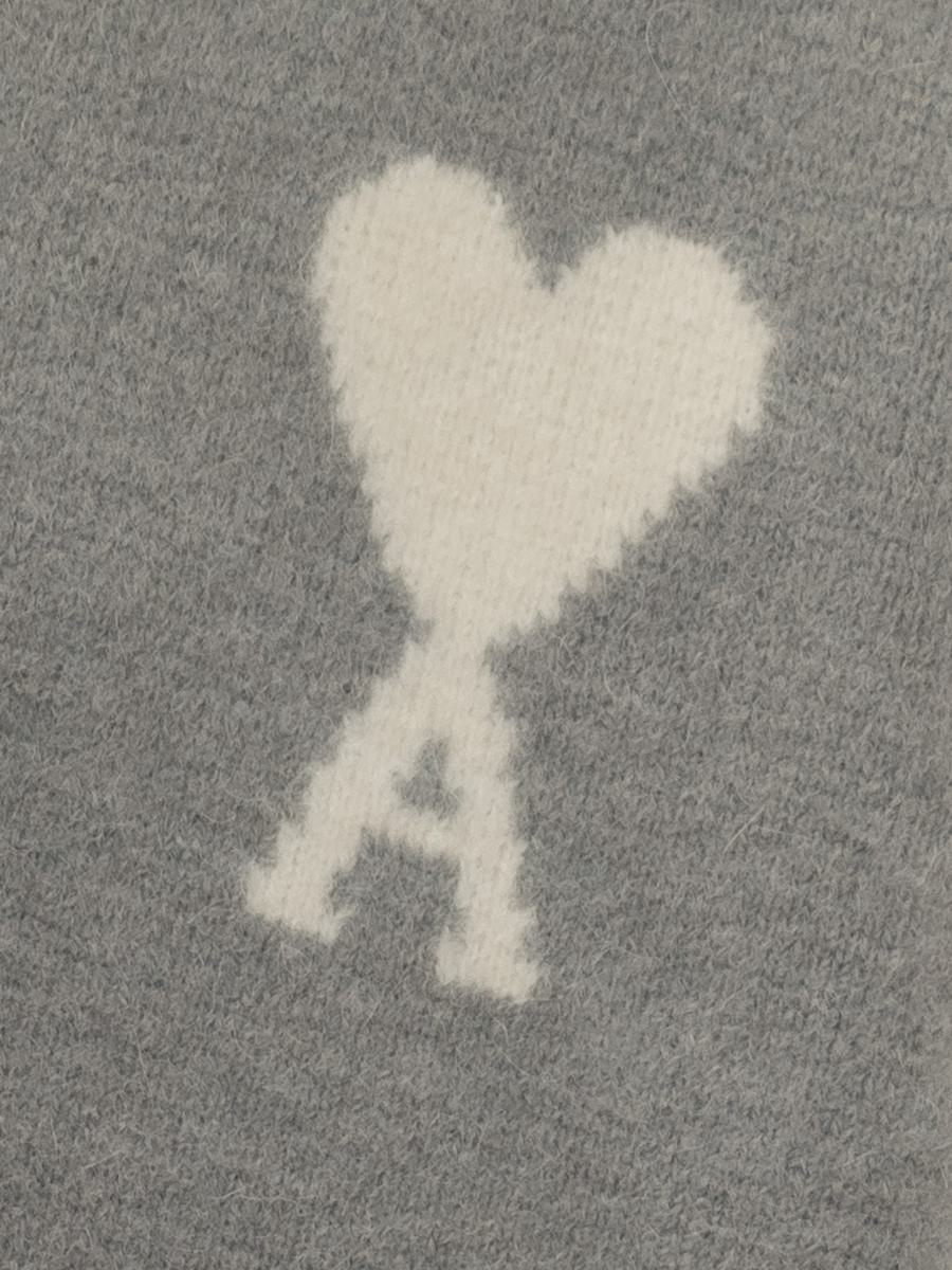 AMI Paris Ami Alexandre Mattiussi Men'S Grey Wool Cardigan