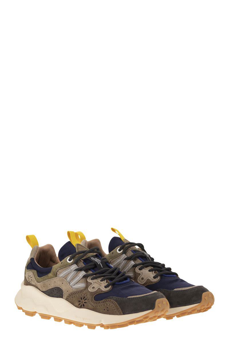 Flower Mountain Yamano 3 - Sneakers In Suede And Technical Fabric