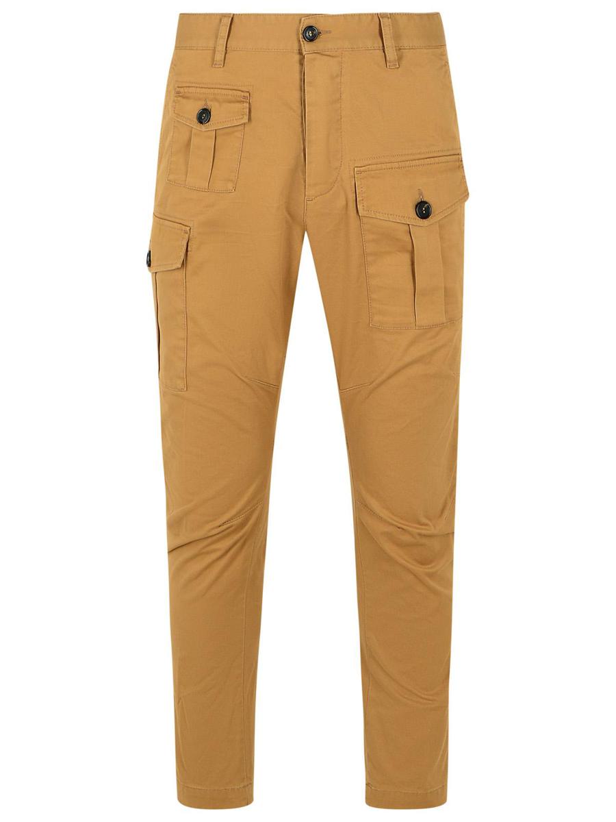 DSQUARED2 'Sexy' Beige Cotton Cargo Pants