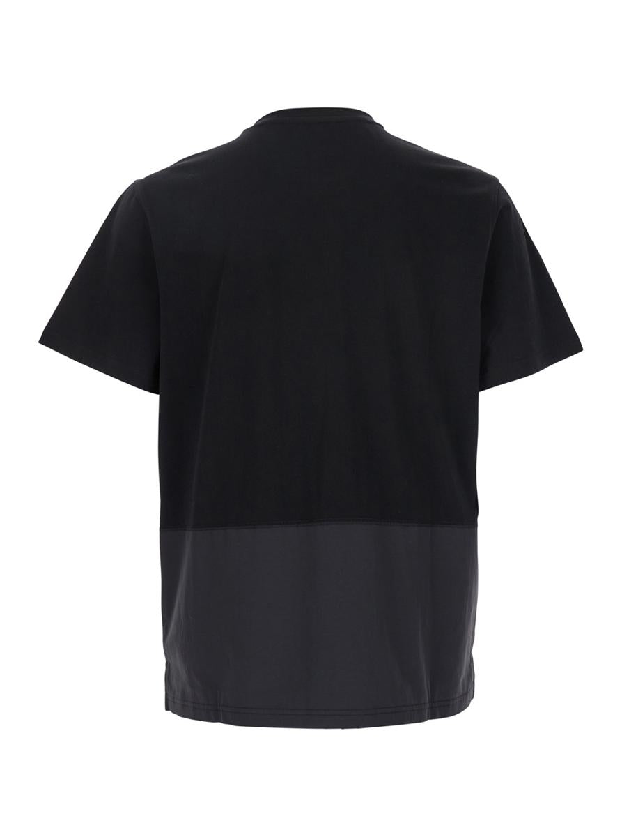 'Clint' Black Crewneck T-Shirt With Logo Detail On The Front In Cotton Man