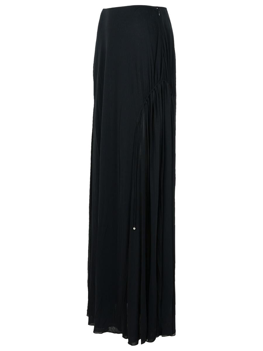 Lanvin 'Flared' Black Viscose Blend Skirt