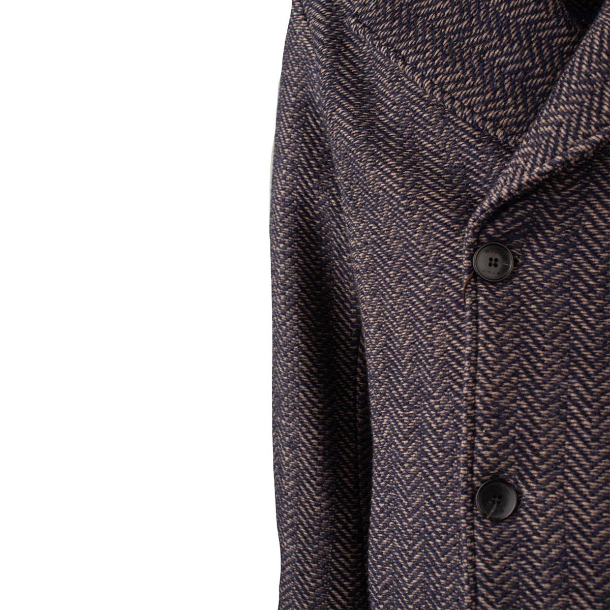 Etro Blue And Camel Peacot Jacket