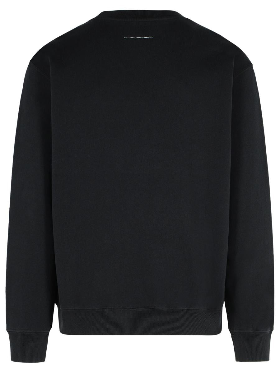 MM6 Maison Margiela Black Cotton Sweatshirt