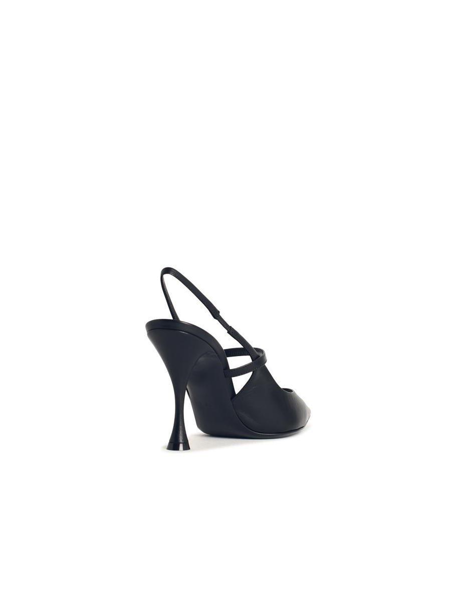 Dolce & Gabbana Black Leather Slingbacks