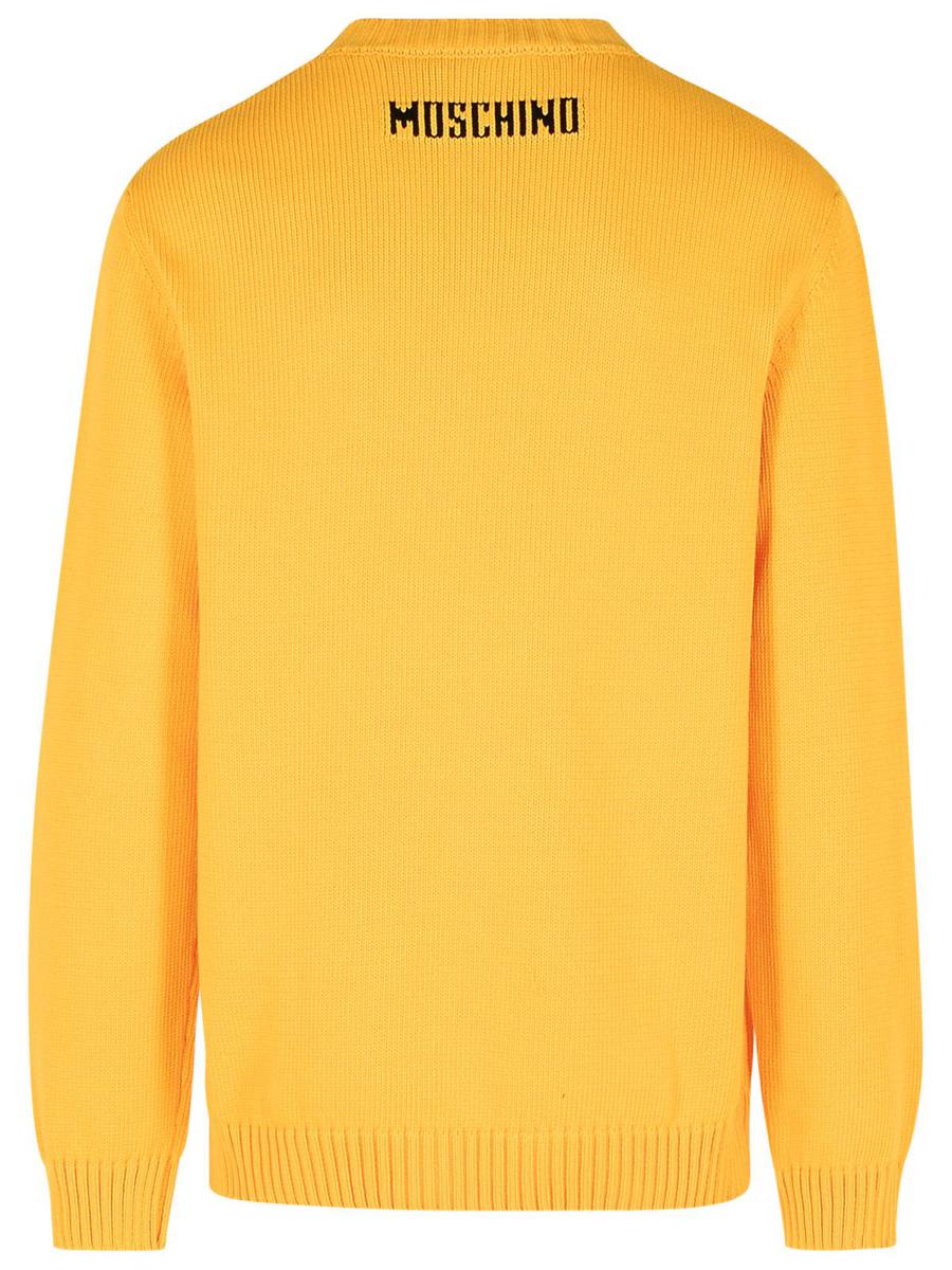 Moschino 'Smile' Yellow Cotton Blend Sweater