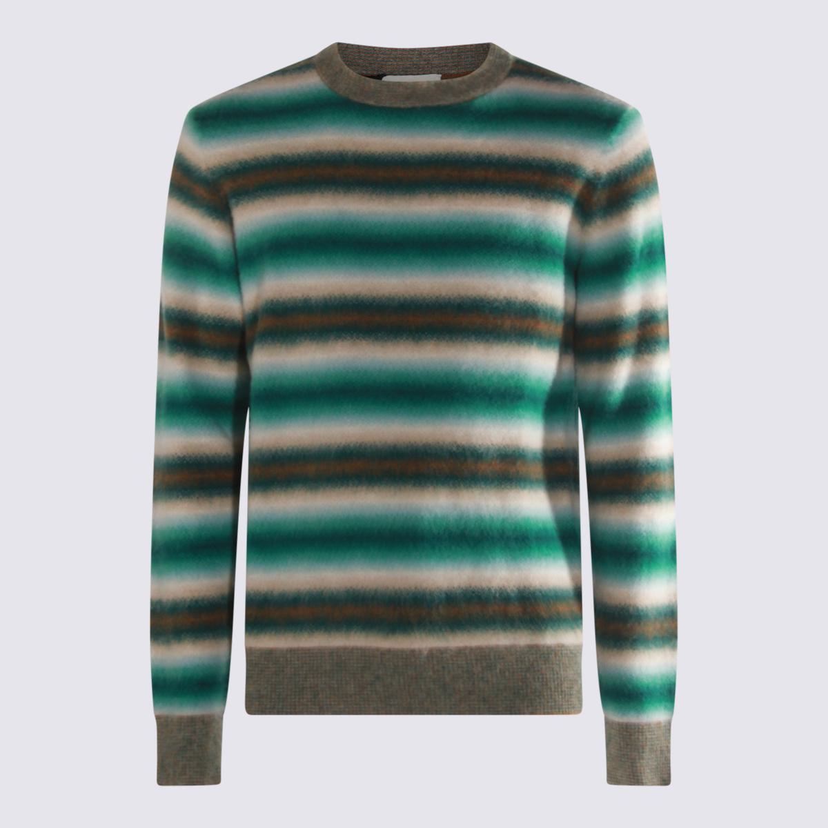 Piacenza 1733 Multicolor Green Wool Knitwear