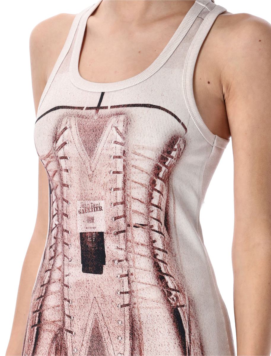 Jean Paul Gaultier Corset Trompe L'Oeil Knit Dress