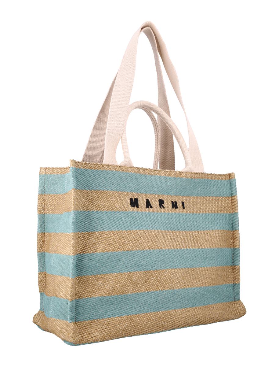 Marni Raffia-Effect Medium Tote Bag