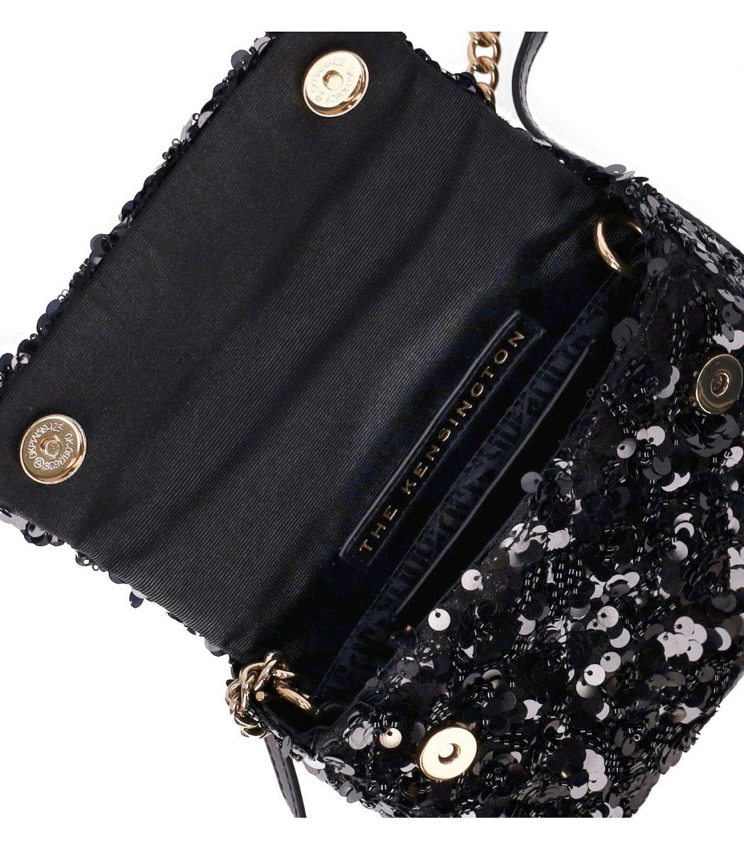 Kurt Geiger London Kensington Paillettes Mini Black Handbag