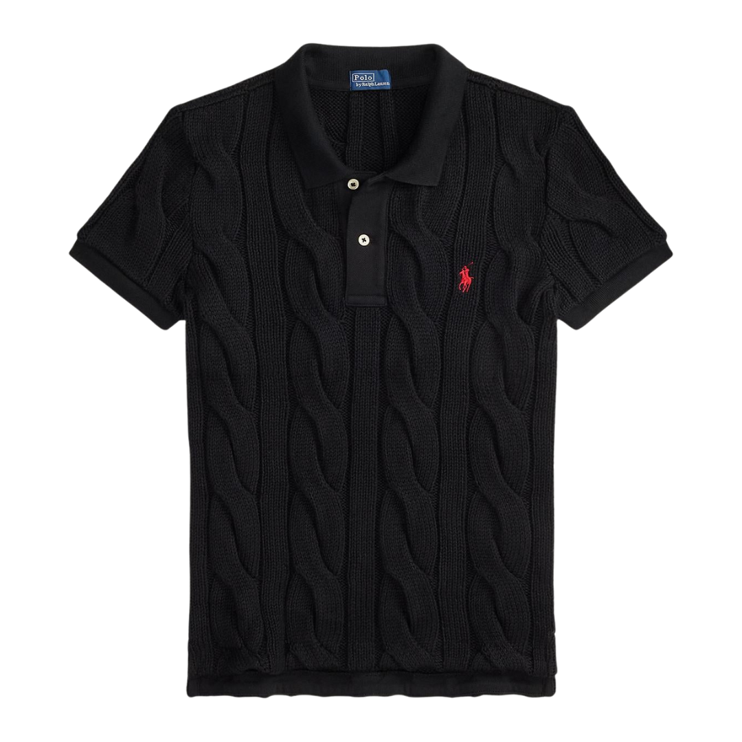 Polo Ralph Lauren POLO RALPH LAUREN cable knit cotton polo shirt