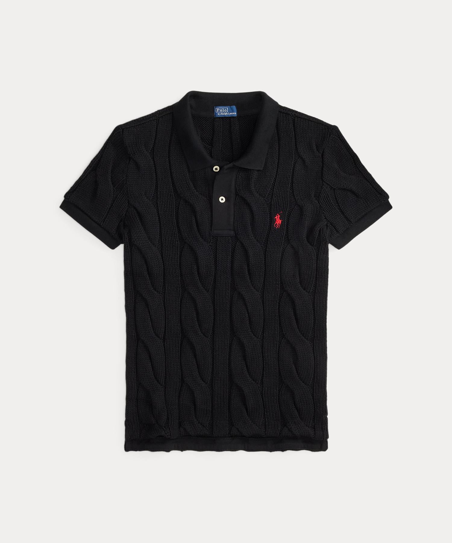 Polo Ralph Lauren POLO RALPH LAUREN cable knit cotton polo shirt