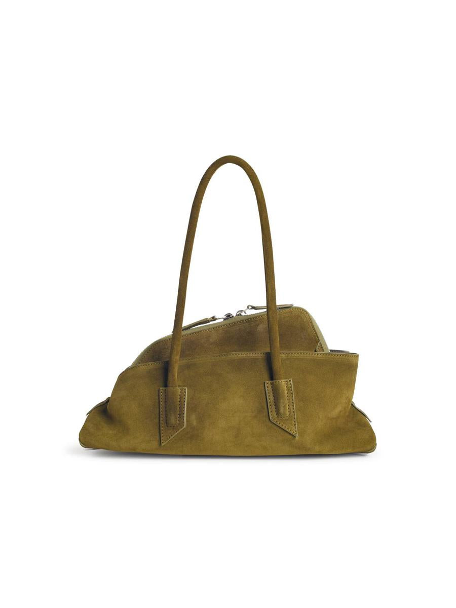 The Attico Small 'La Passeggiata' Khaki Leather Bag