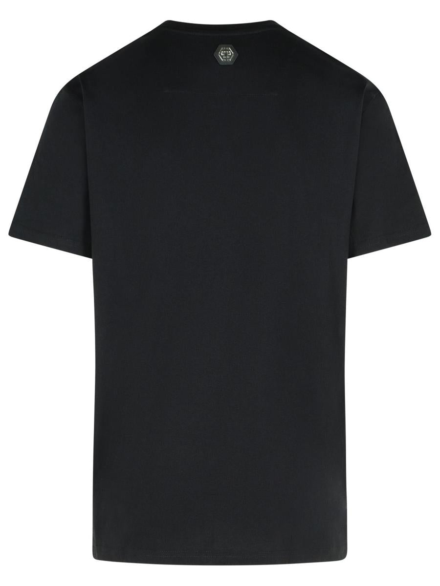 Philipp Plein Black Cotton T-Shirt