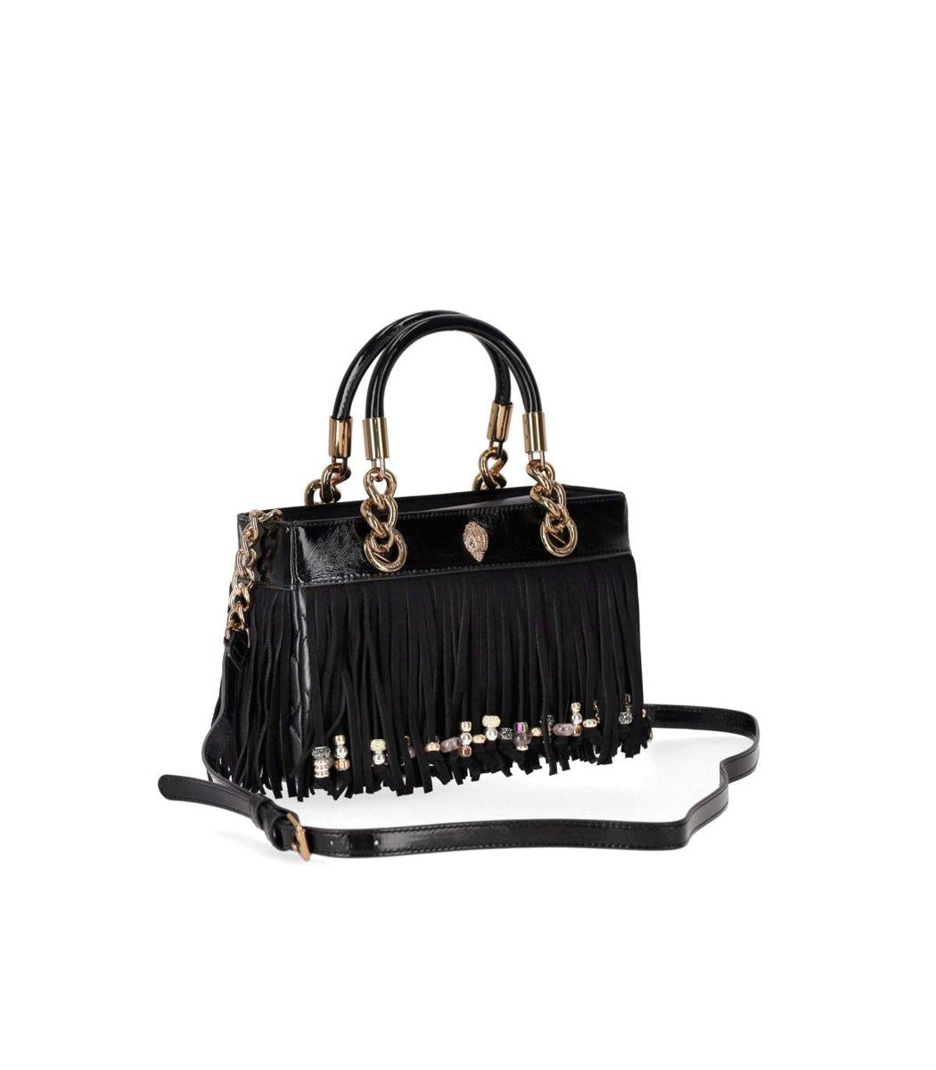 Kurt Geiger London Kensington Fringe Black Handbag