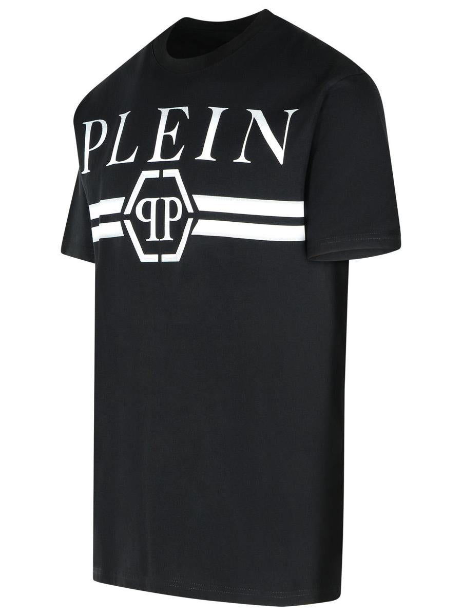 Philipp Plein Black Cotton T-Shirt