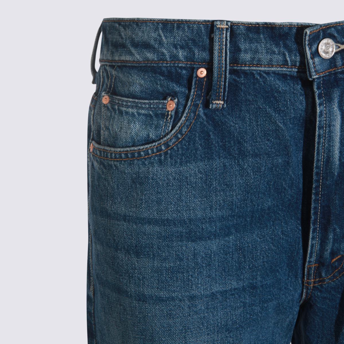 Mother Blue Cotton Denim Jeans