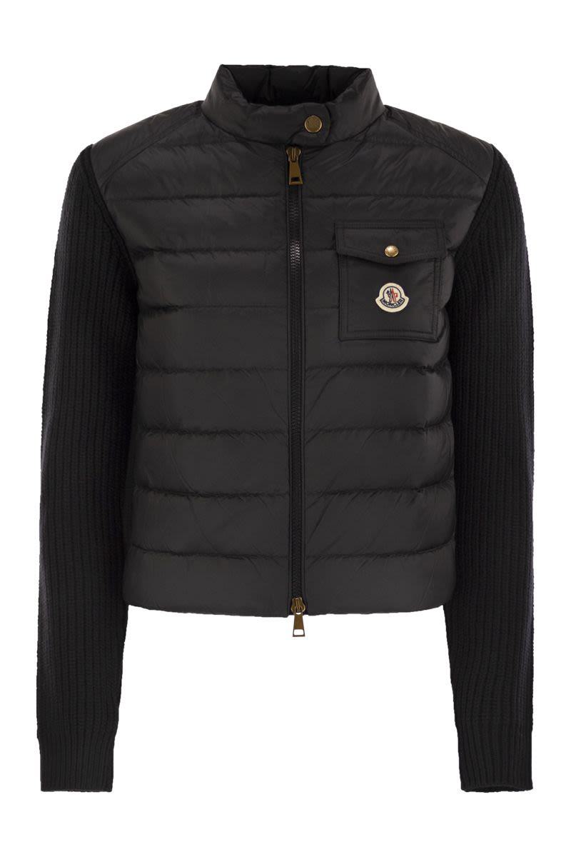 Moncler Padded Wool Cardigan With Zip