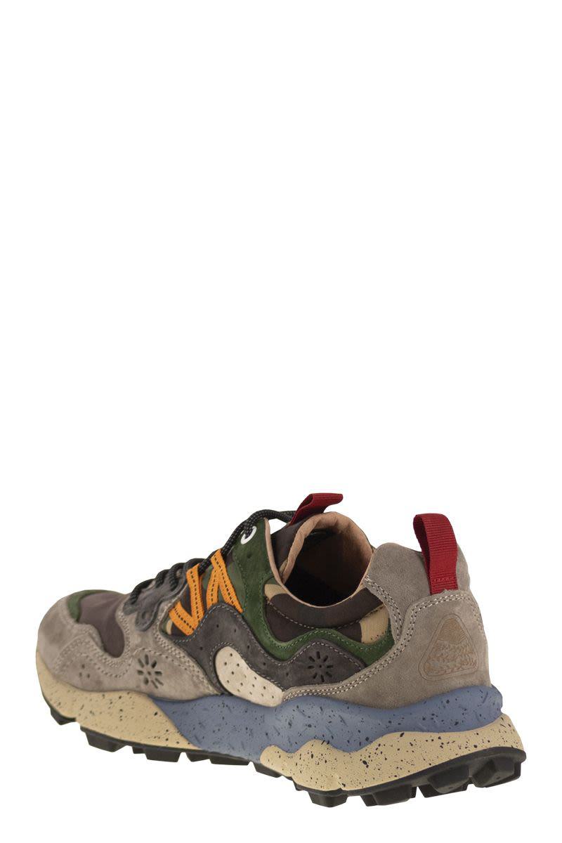 Flower Mountain Yamano 3 - Sneakers In Suede And Technical Fabric