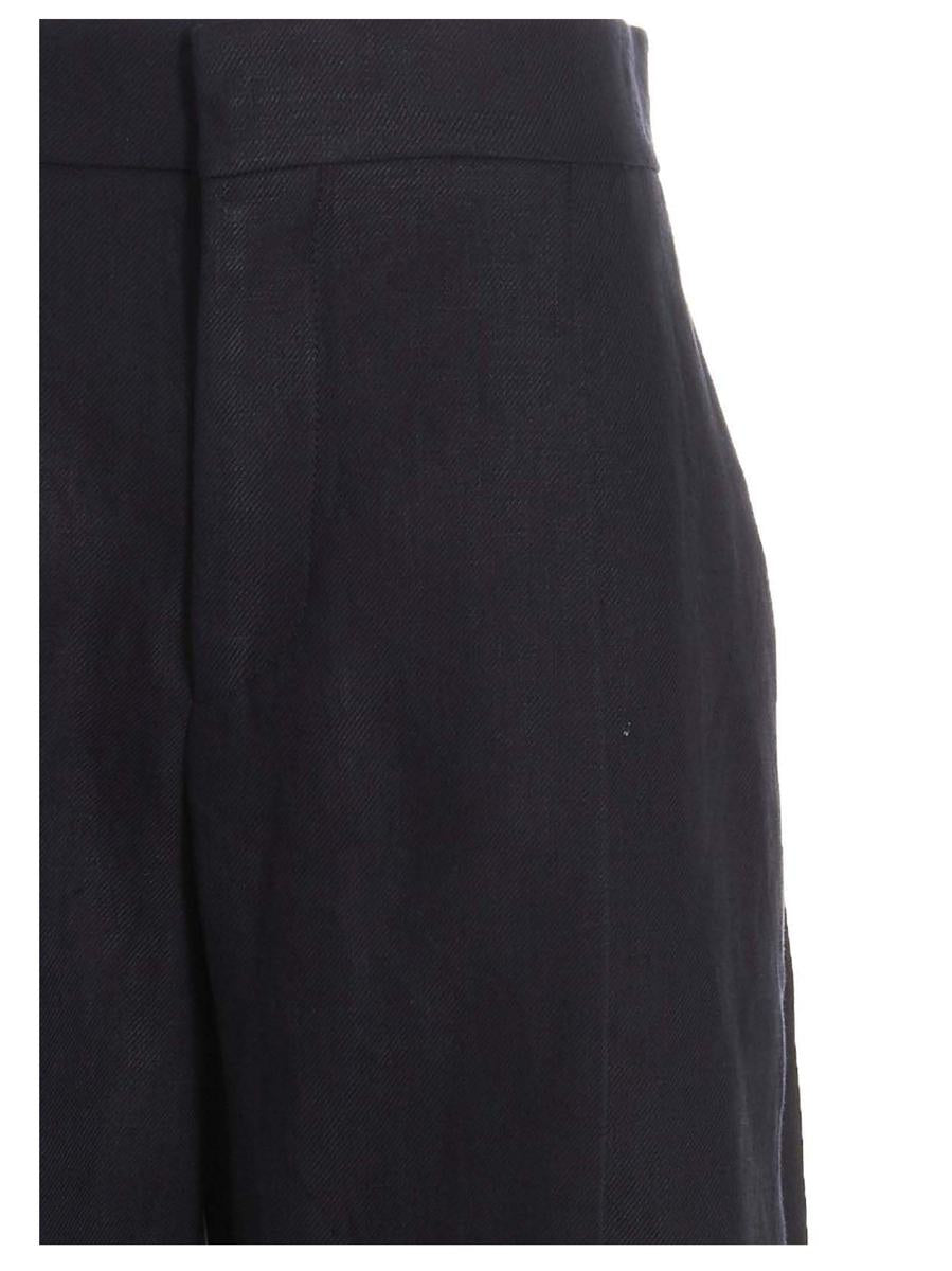 Chloé Linen Pants With Front Pleats