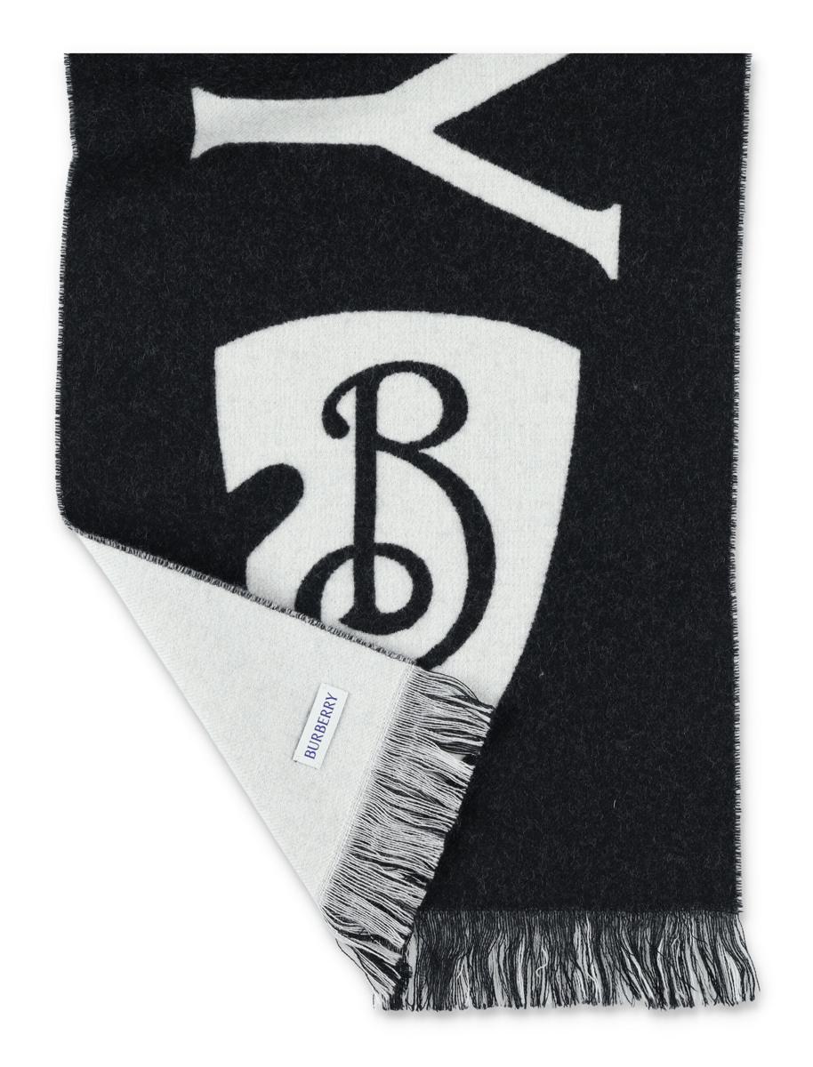 Burberry Logo Jacquard Wool Scarf