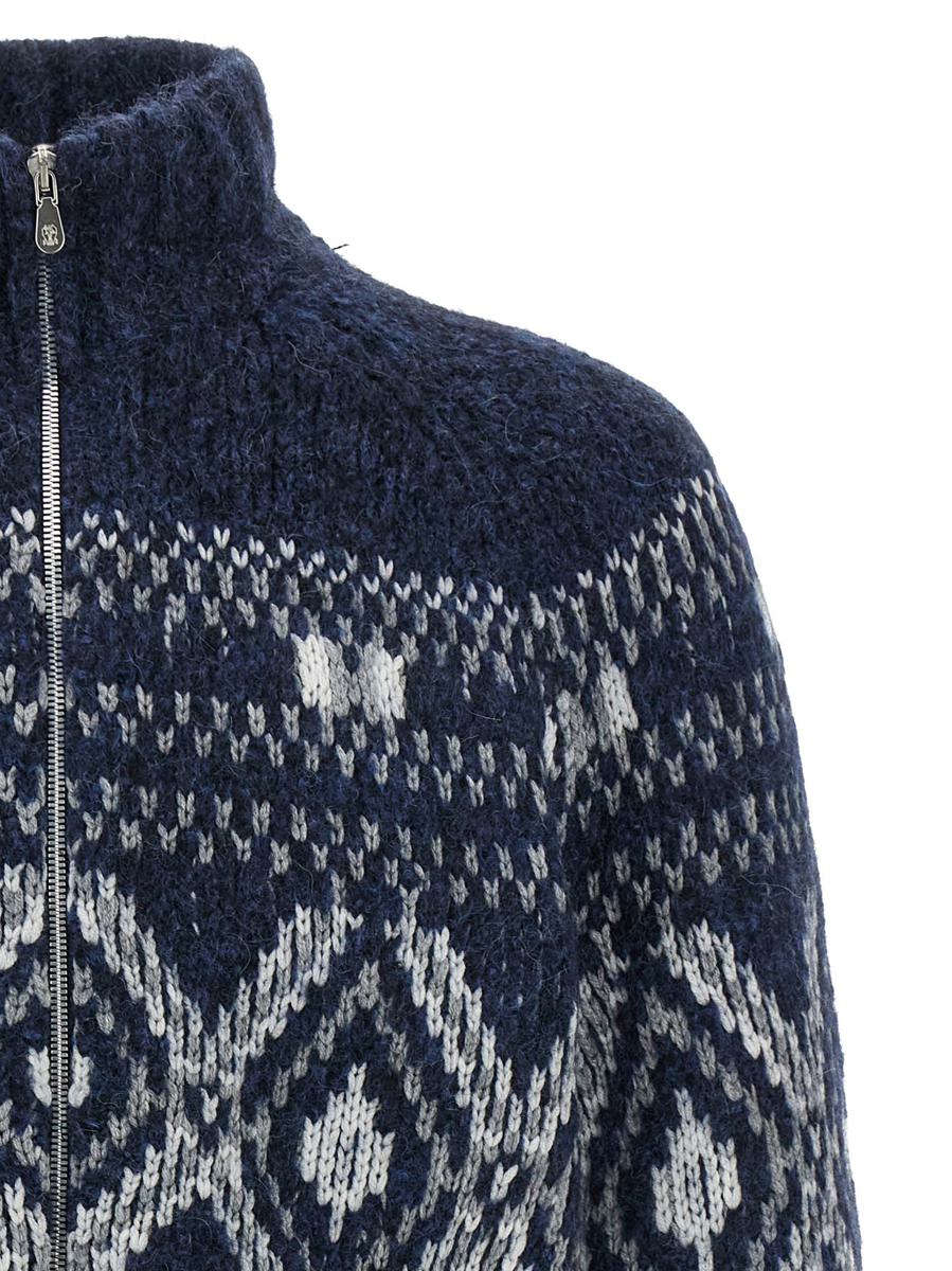 Brunello Cucinelli 'Geometric Jacquard' Cardigan