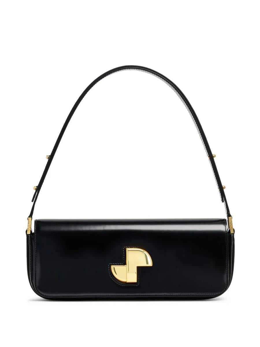 Patou Le Lock Leather Shoulder Bag