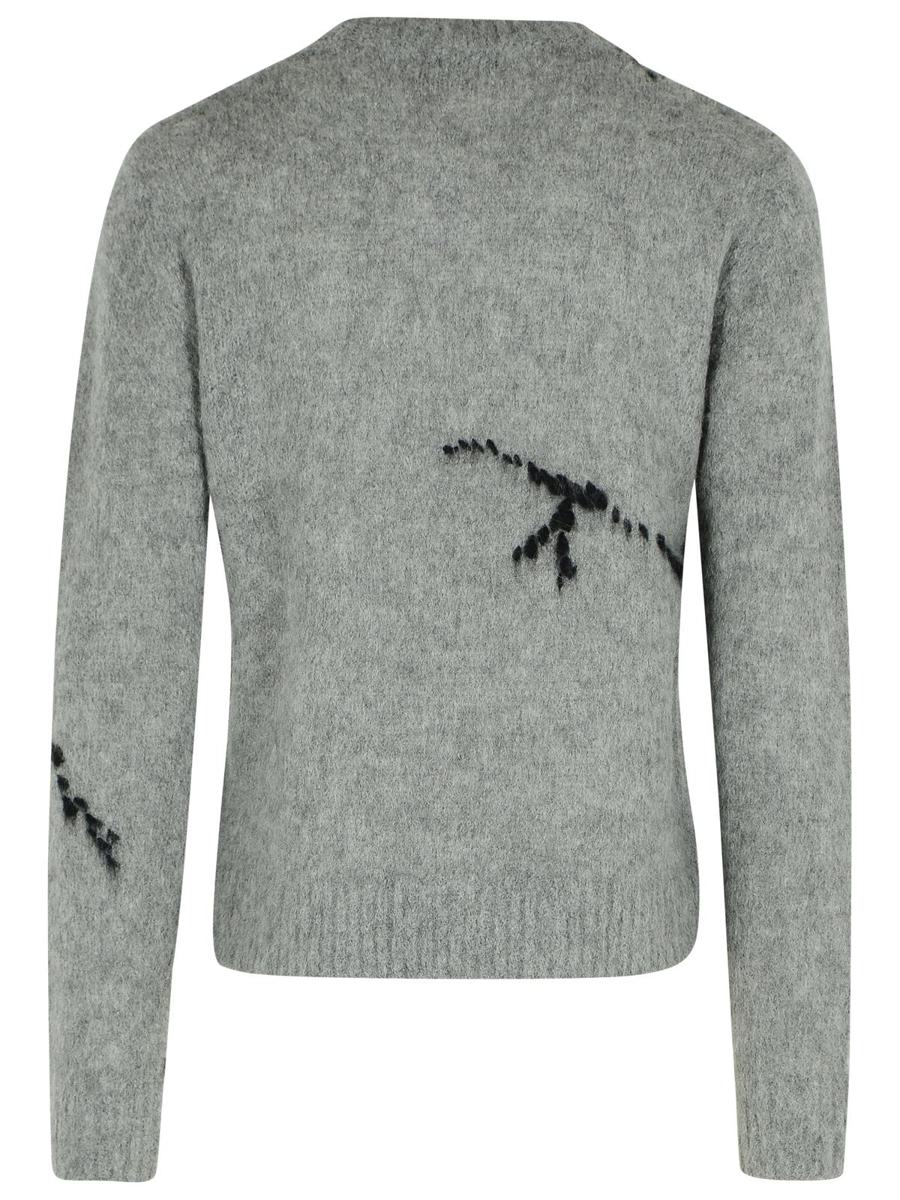 Dries Van Noten Grey Wool Blend Sweater