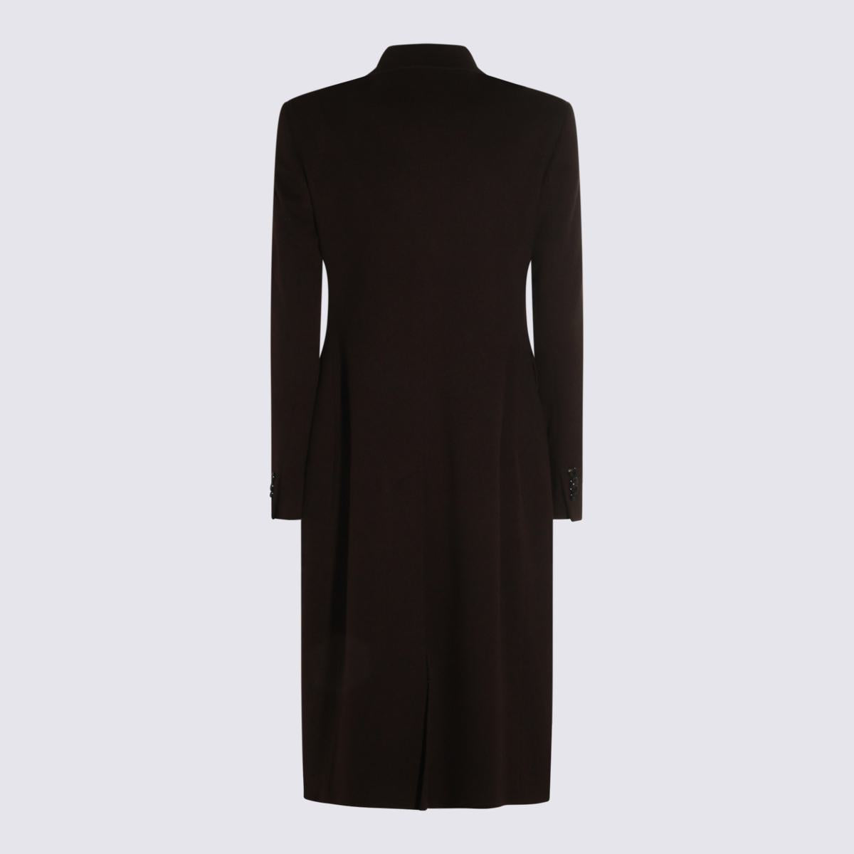 Tagliatore Dark Brown Wool Coat