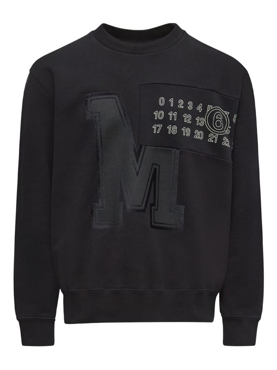 MM6 Maison Margiela Logo Cotton Crewneck Sweatshirt