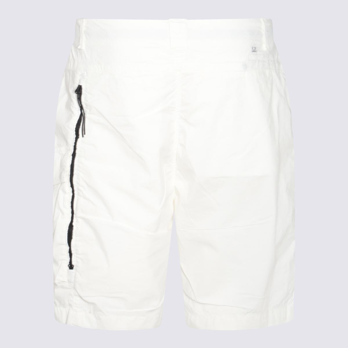 C.P. Company White Cotton Shorts
