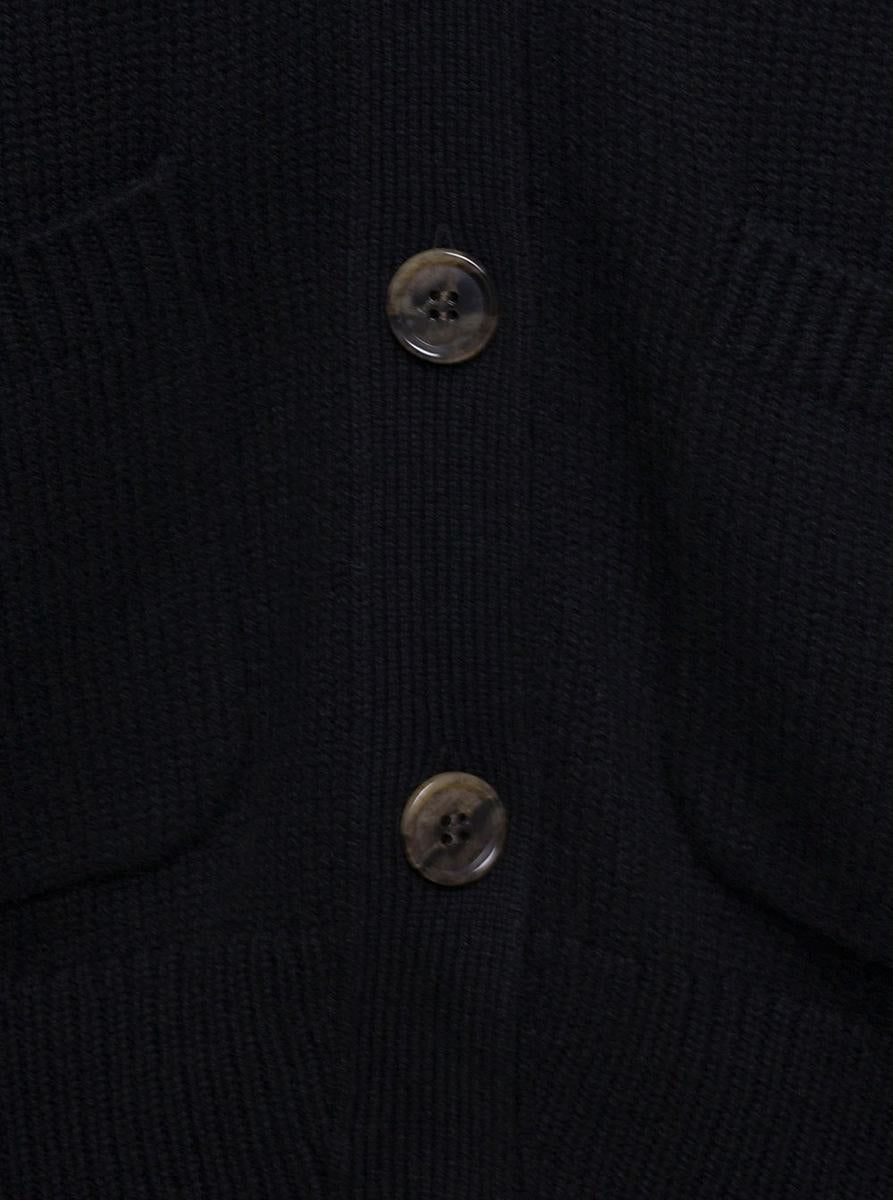 'Danni' Black Knitted Cardigan In Cashmere Woman
