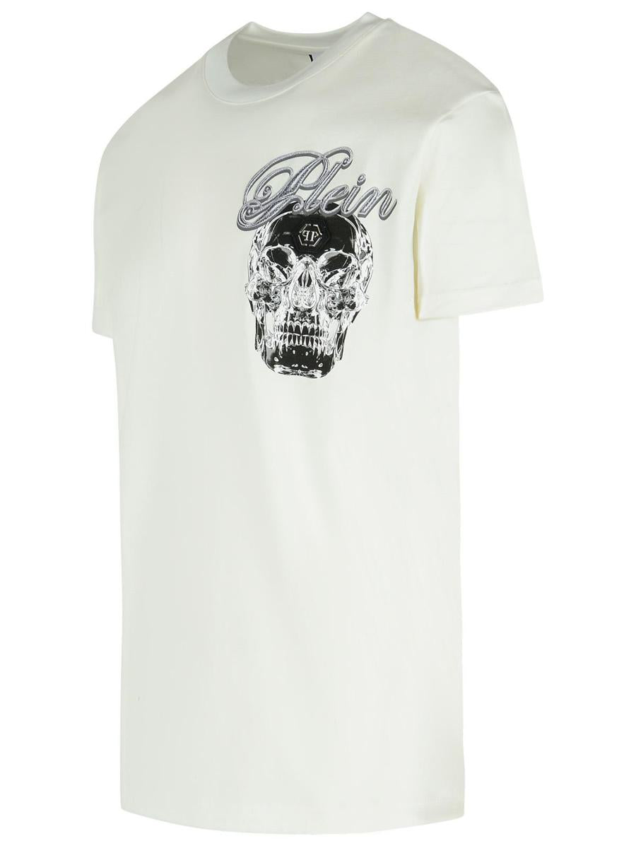 Philipp Plein White Cotton T-Shirt