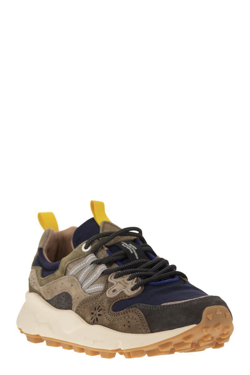 Flower Mountain Yamano 3 - Sneakers In Suede And Technical Fabric