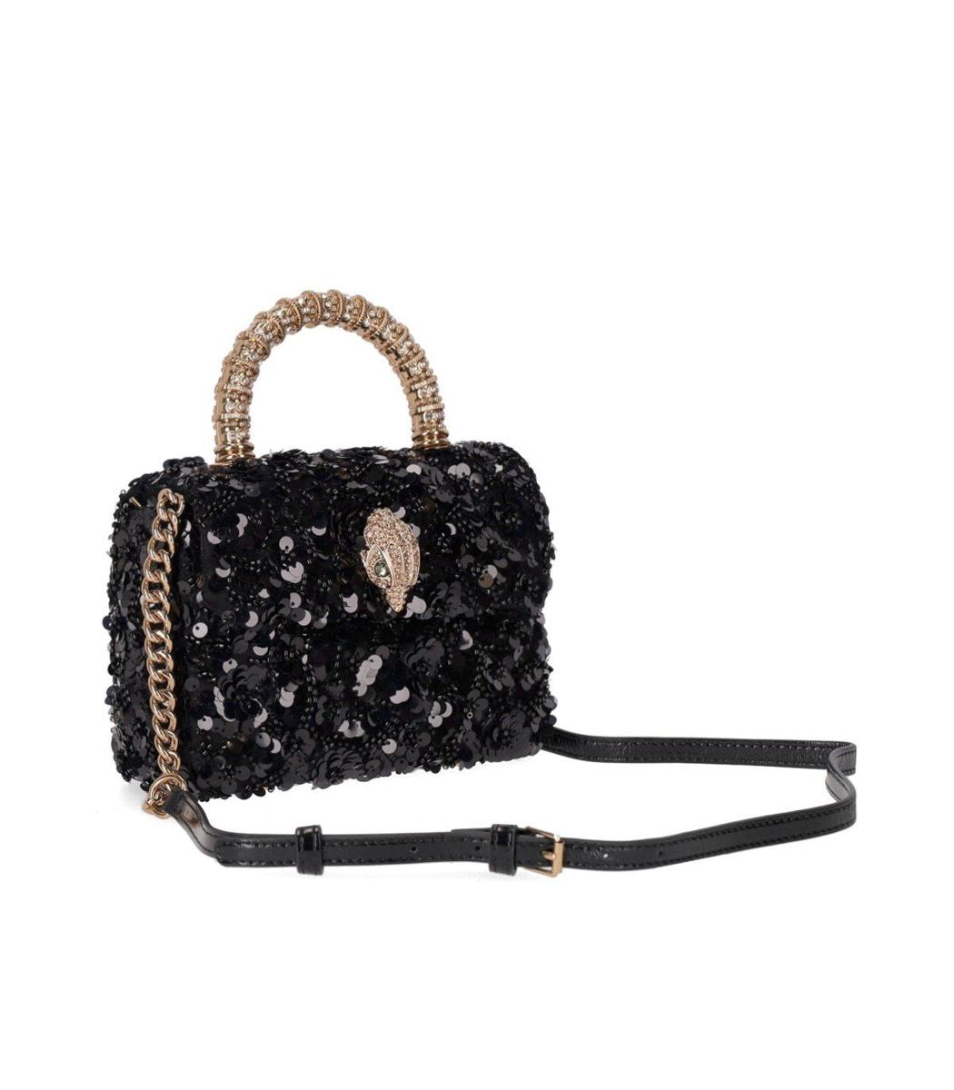 Kurt Geiger London Kensington Paillettes Mini Black Handbag