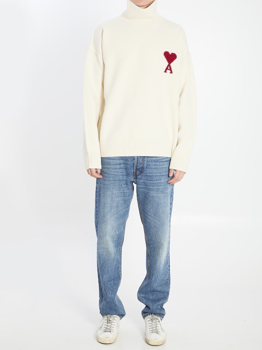 AMI Paris De Coeur Turtleneck Sweater
