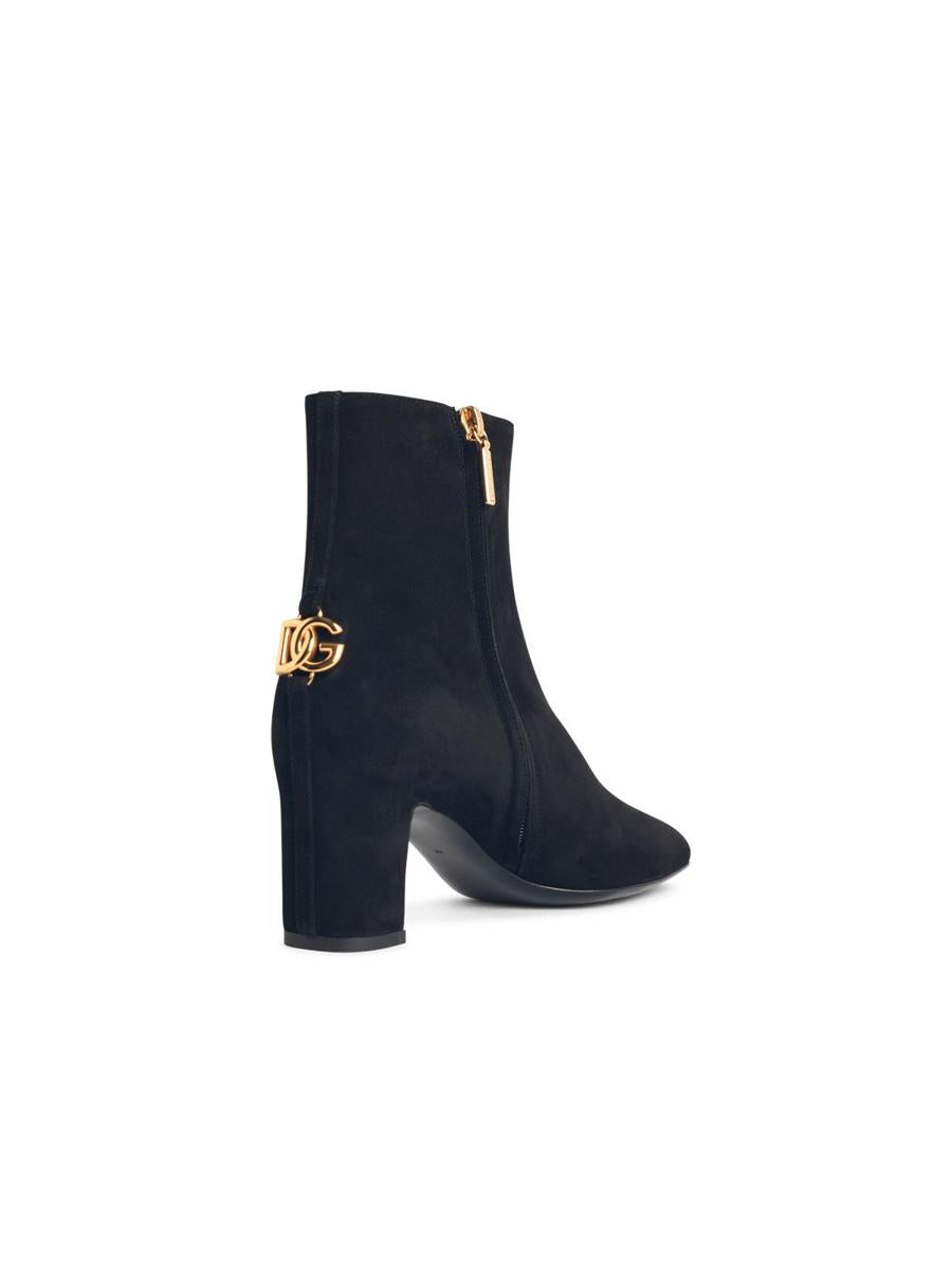 Dolce & Gabbana Black Suede Ankle Boots