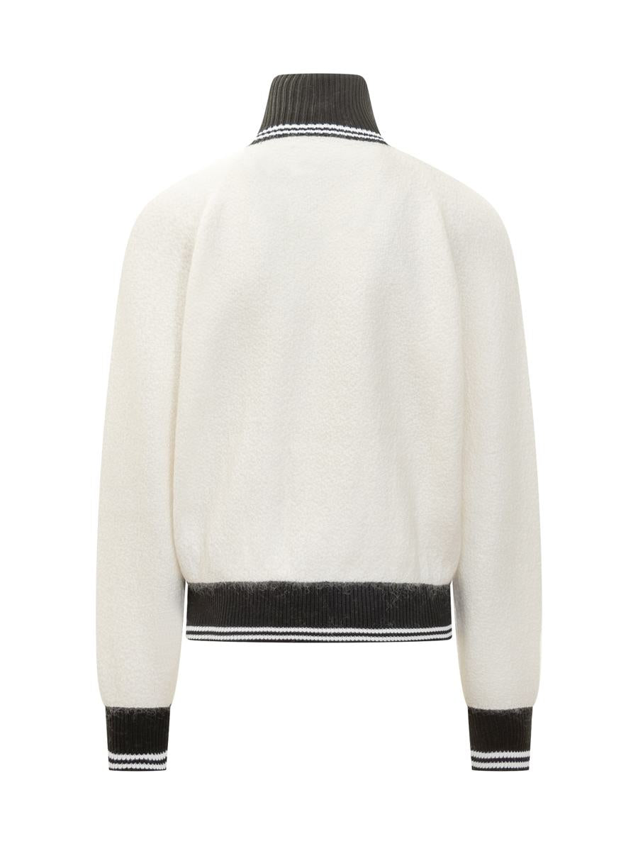 Jil Sander Jil Sander Two-Tone Knit Jacket With Zip