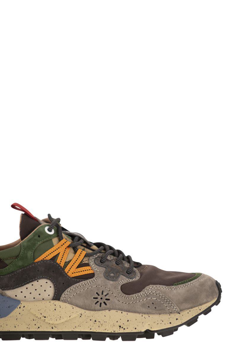 Flower Mountain Yamano 3 - Sneakers In Suede And Technical Fabric