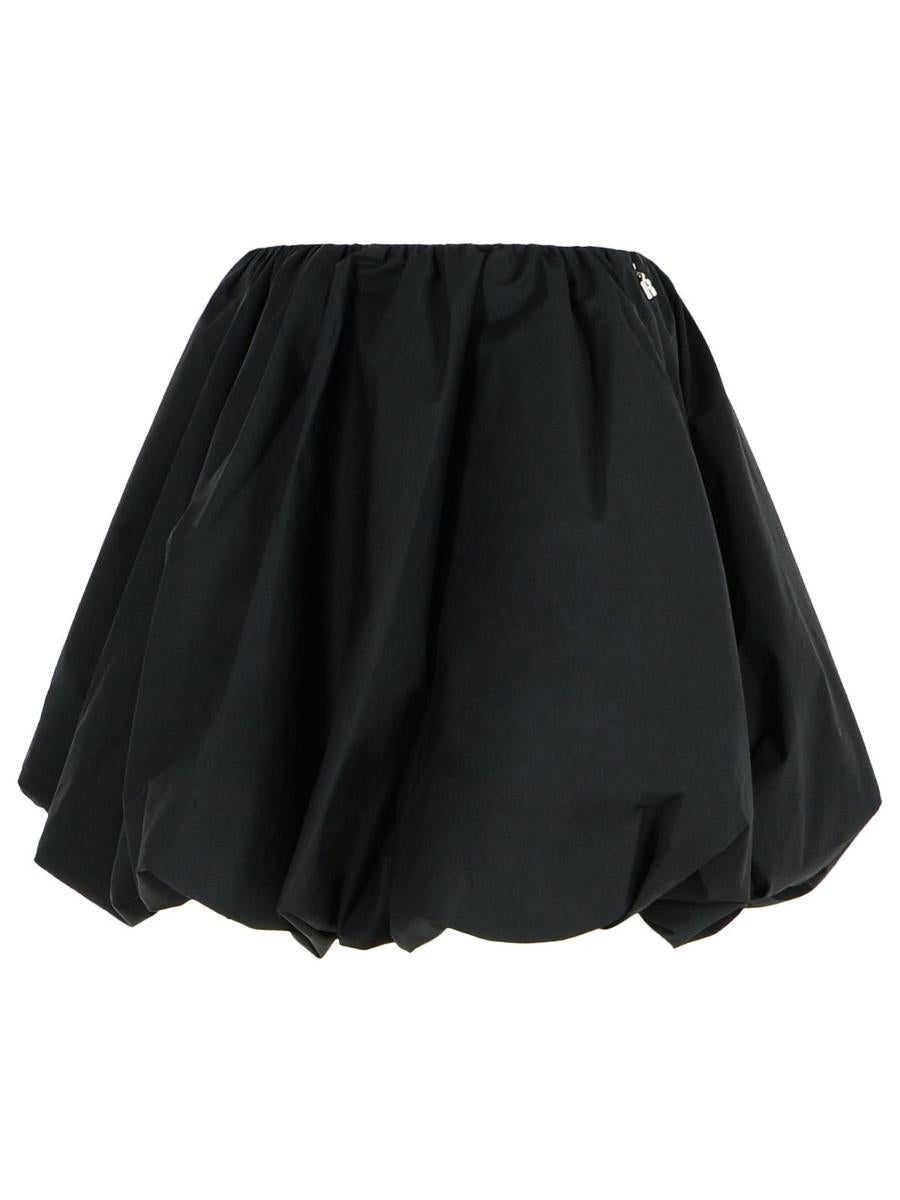 Rotate Birger Christensen 'Balloon' Black Cotton Miniskirt
