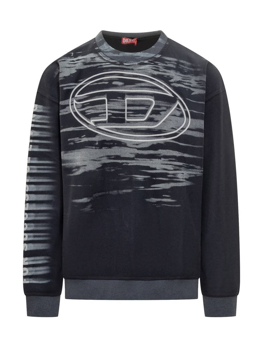 Diesel Crew Neck Sweatshirt With Diesel Logo Print