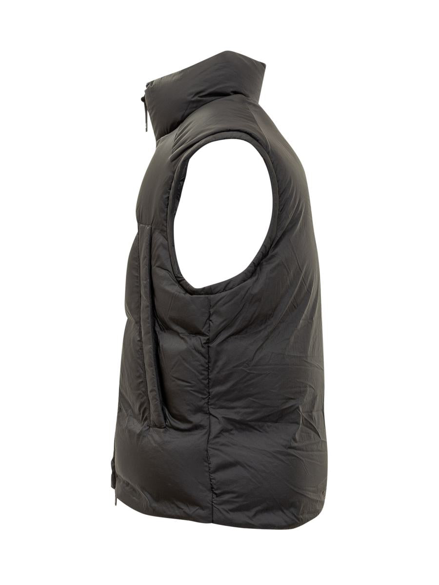 Y-3 Adidas Black Zippered Padded Vest Y-3