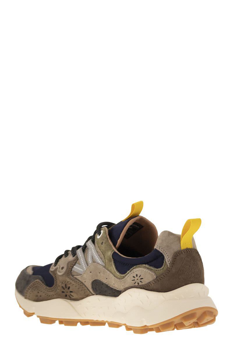 Flower Mountain Yamano 3 - Sneakers In Suede And Technical Fabric