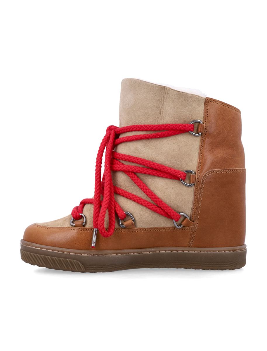 Isabel Marant Nowles Shearling Lace-Up Ankle Boots
