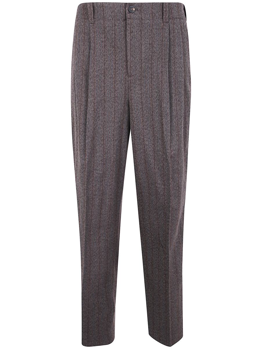 Golden Goose "Journey" Man`S Slacks Jogging Isiah Pinstripe Wool Clothing