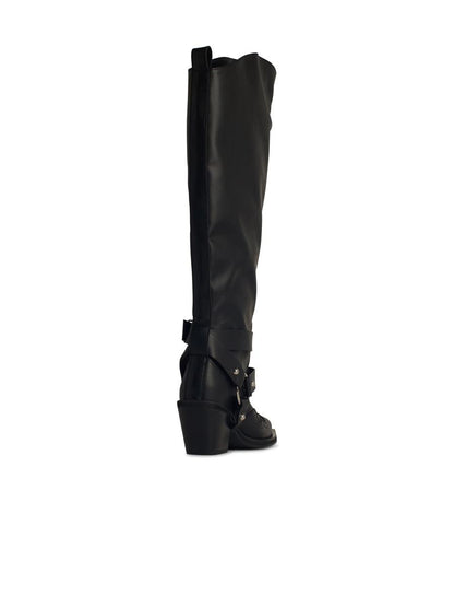 Ganni 'Western' Black Recycled Leather Blend Boots