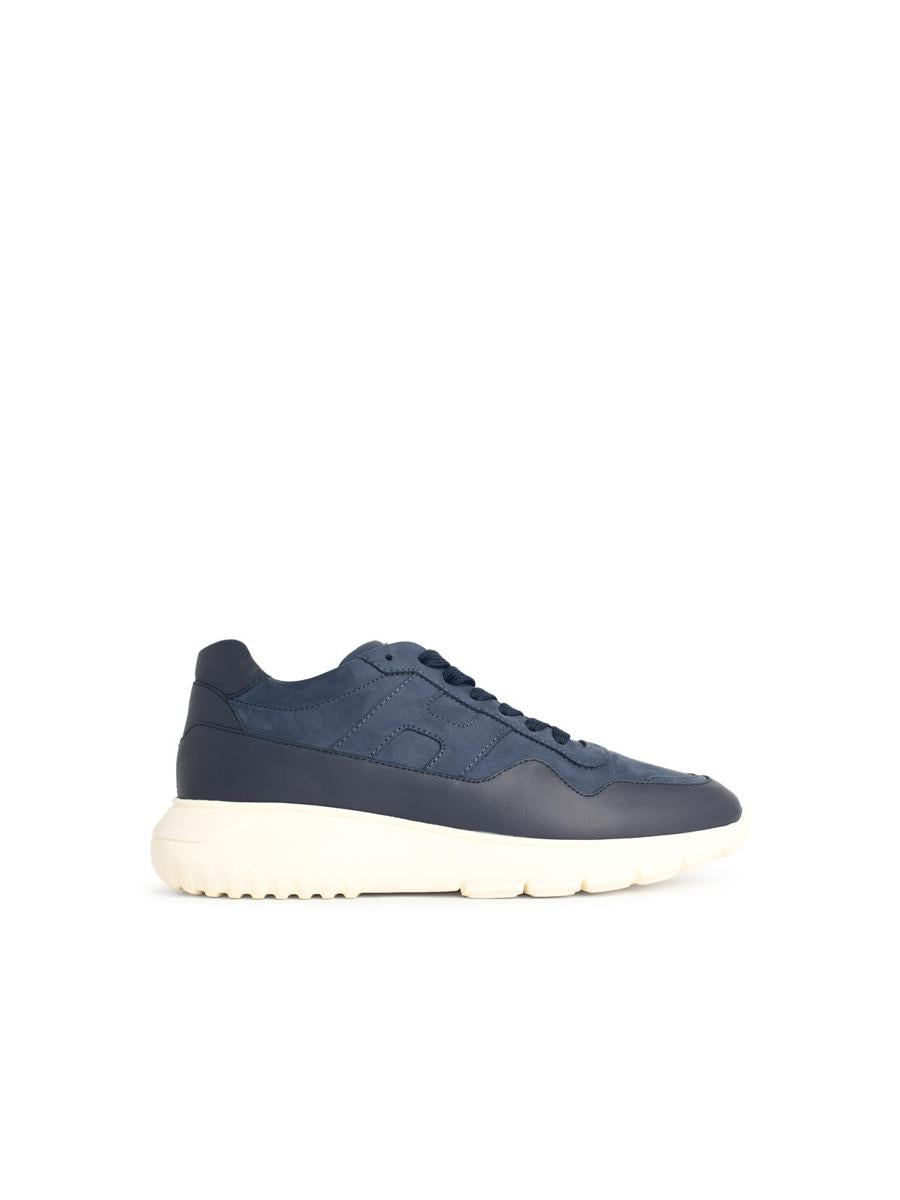 Hogan 'Interactive3' Navy Leather Sneakers