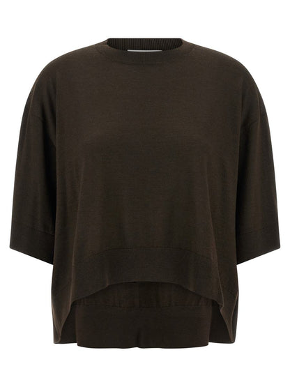 Nude Cropped Wool Sweater