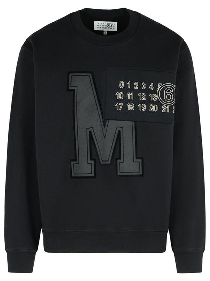 MM6 Maison Margiela Black Cotton Sweatshirt
